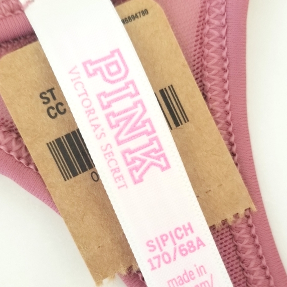 Victoria's Secret PINK Strappy String Thong Panty NWT Rhinestone Crystal's - Picture 6 of 9